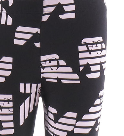 Emporio Armani Leggingsit - Musta/Vaaleanpunainen M. Logot