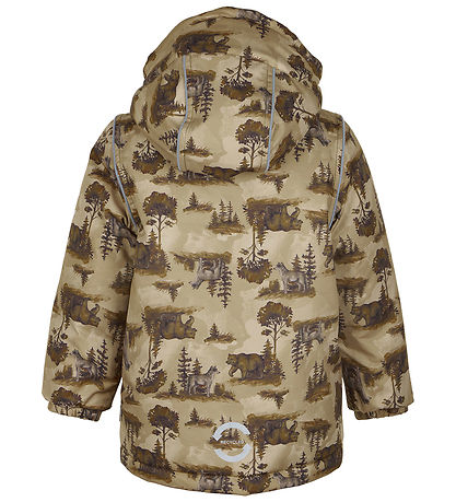 Mikk-Line Winterjacke - Recycelt - Kelp m. Print