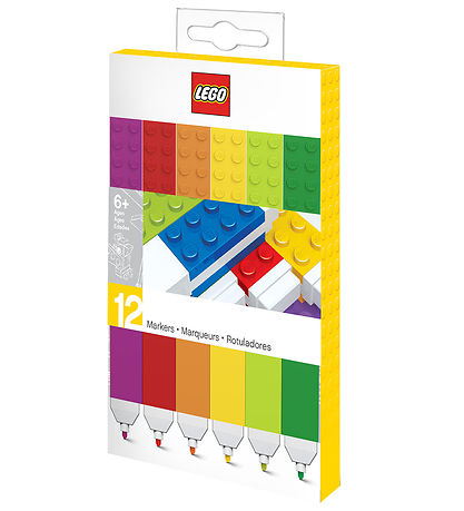 LEGO® Brevpapper Tuschpennor - 12-pack - Flerfärgad