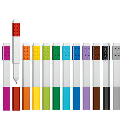 LEGO® Brevpapper Tuschpennor - 12-pack - Flerfärgad