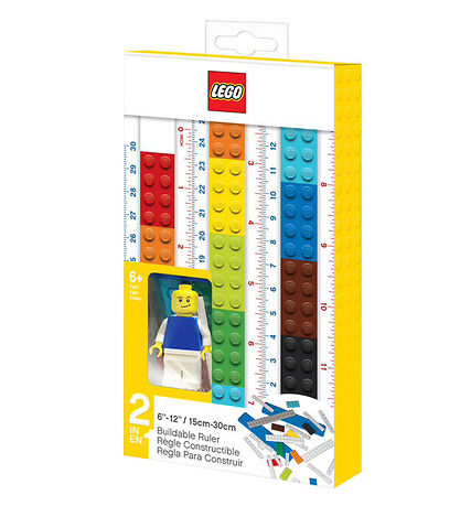 LEGO® Stationery Ruler - 30 cm - Build Yourself w. Figure