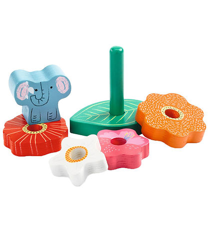 Djeco Jigsaw Puzzle/Stack toys - 8 Parts - Wood - Happy