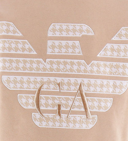 Sweat-shirt Emporio Armani - Gingembre clair av. Blanc