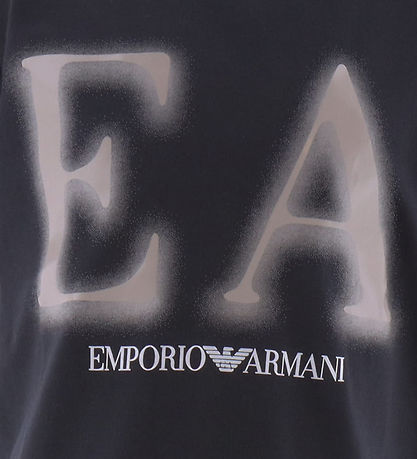Emporio Armani T-shirt - Navy/Beige w. Print