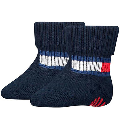 Tommy Hilfiger Chaussettes av. Antiderapant 2 Pack Bebe Drap KW FR