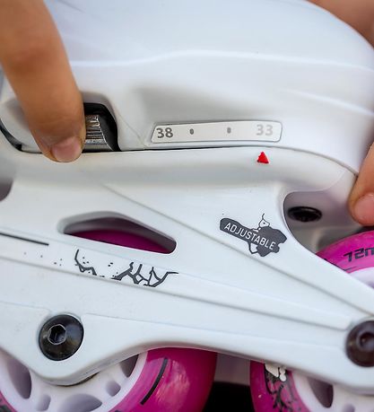 Rollerblade Roller Skate Set - Fury Combo - White/Pink - Inline 