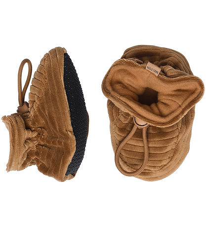 Melton Cordhausschuhe - Knochen Brown