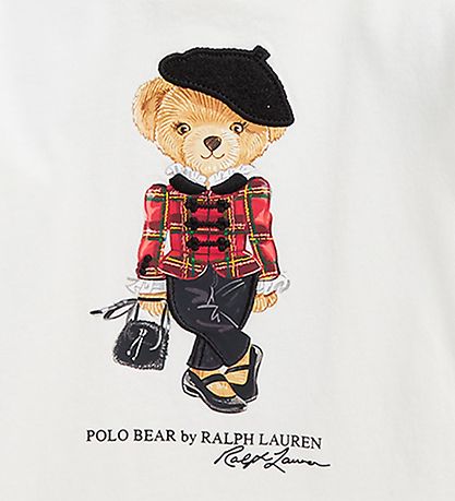 Polo Ralph Lauren Bluse - Holiday - Wei m. Kuscheltier