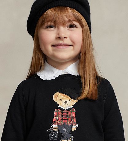 Polo Ralph Lauren Sweatshirt - Holiday - Black w. Soft Toy