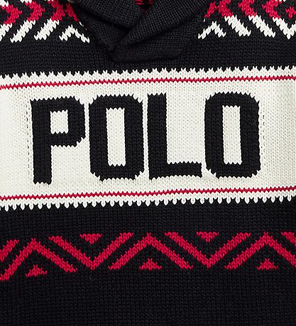 Polo Ralph Lauren Bluse - Strick - Holiday - Schwarz/Weiß m. Rot