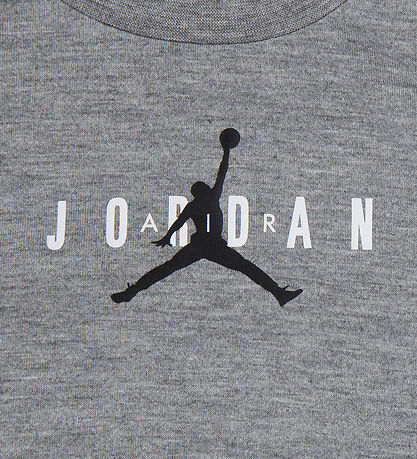 Jordan Stuttermabolur - Kolefni Heather M. Lógó
