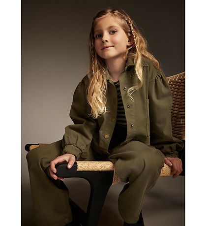 Creamie Jeansjacke - Olive Nacht