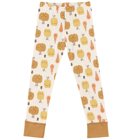 Katvig Leggings - White w. Pumpkin