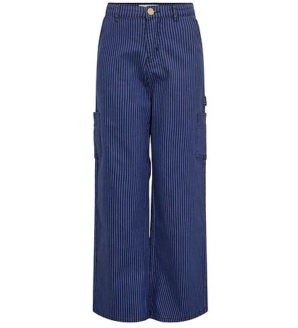 Sofie Schnoor Stelpur Jeans - Grid - Kóbaltrönd