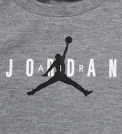 Jordan T-shirt/Leggings - Grey Melange w. Logo