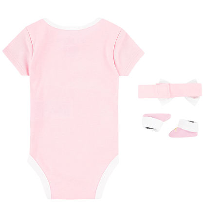 Jordan Geschenkbox - Krabbelschuhe/Mütze/Body k/ä - Rosa/Weiß