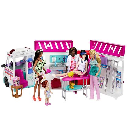 Barbie Ambulance m. Geluid/licht - 60 cm - Wit