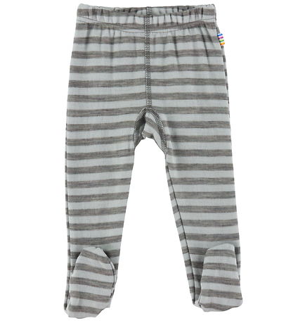 Joha Leggings M. Fætur - Ull - Grátt/mynt