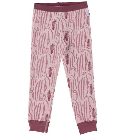 Joha Leggings - ull/Bómull - Bleikt/Zebra