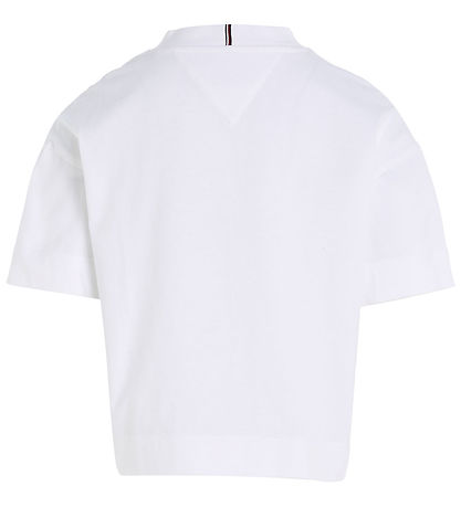 Tommy Hilfiger T-shirt - Monogram Sequins - White w. Sequins