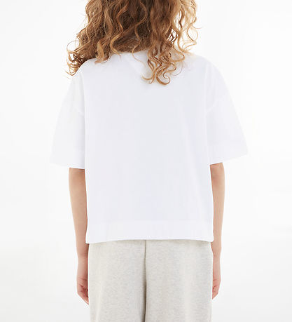 Tommy Hilfiger T-shirt - Monogram Sequins - White w. Sequins