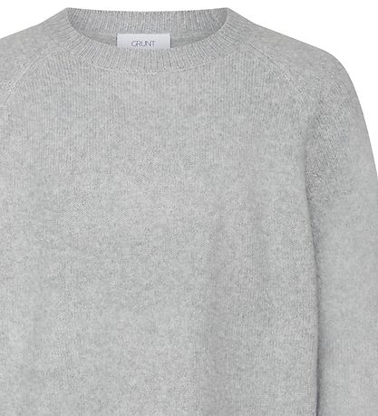 Grunt Bluse - Strick - Ebenholz - Grau