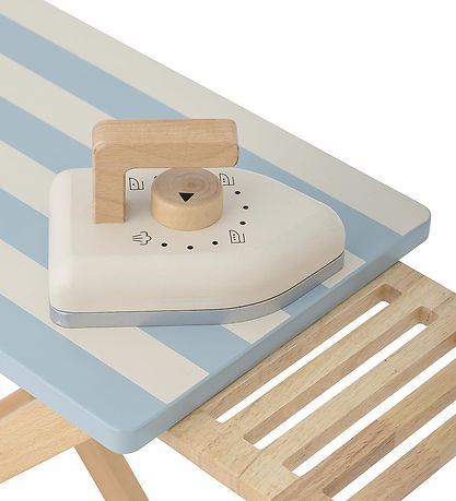 Bloomingville Mini Ironing board & iron - Wood - Sande - Blue