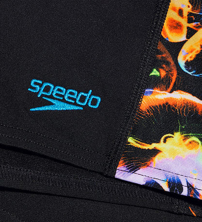 Speedo Badehose - Digital Panel Aquashorts - Schwarz/Orange