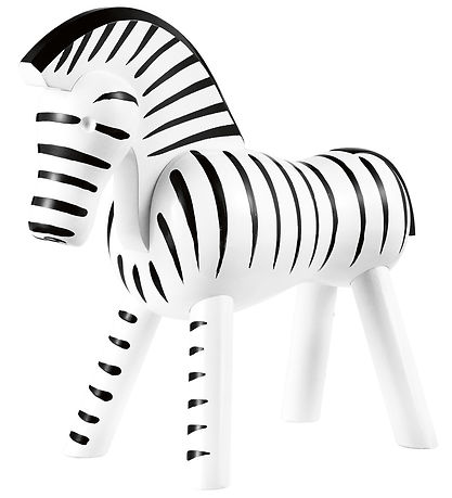 Kay Bojesen Wooden figure - Zebra - 14 cm - Black/White