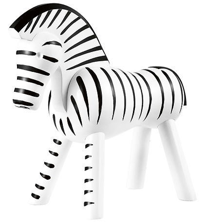 Kay Bojesen Figurine en bois - Zbre - 14 cm - Noir/Blanc