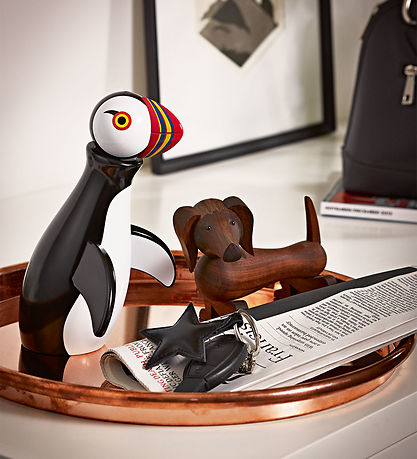 Figurine en bois Kay Bojesen - Macareux moine - 20 cm - Noir/Bla