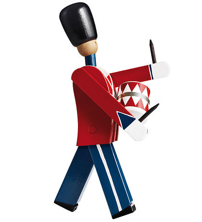 Kay Bojesen Wooden figure - Drummer - 21 cm - Little - Red/Blue
