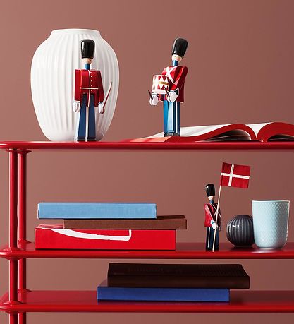 Kay Bojesen Wooden figure - Drummer - 21 cm - Little - Red/Blue