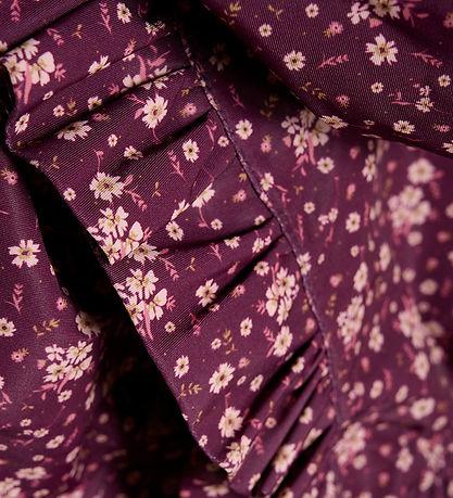 En Fant Snowsuit - Fig w. Flowers
