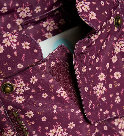 En Fant Snowsuit - Fig w. Flowers