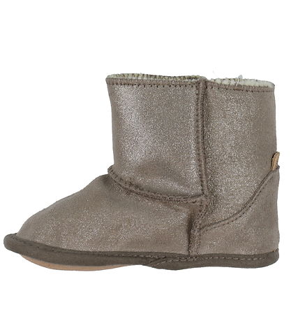 En Fant Sheepskin Slippers - Chocolate Chip w. Glitter