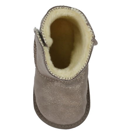 En Fant Sheepskin Slippers - Chocolate Chip w. Glitter
