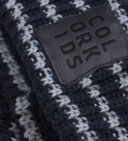 Color Kids Beanie - Wool/Acrylic - Total Eclipse w. Stripes