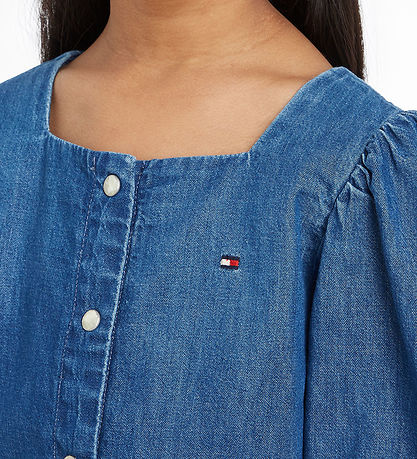 Tommy Hilfiger Hemdbluse - Denim mit quadratischem Ausschnitt - 