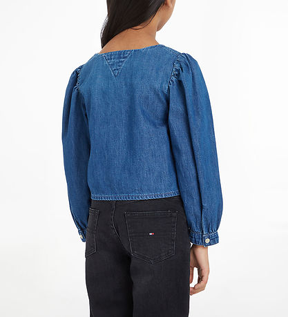 Tommy Hilfiger Hemdbluse - Denim mit quadratischem Ausschnitt - 