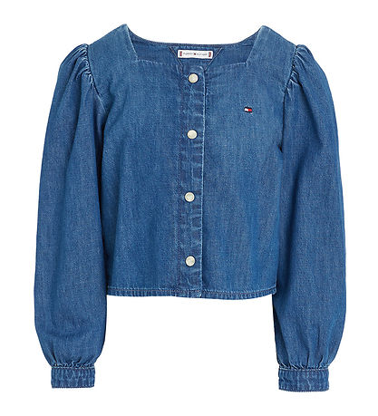 Tommy Hilfiger Hemdbluse - Denim mit quadratischem Ausschnitt - 