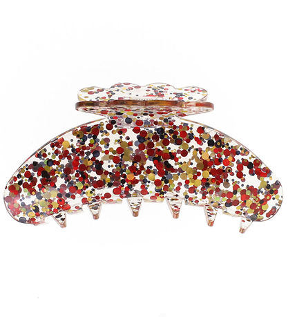 By Str Hair clip - Agnes - Confetti Red/Gold