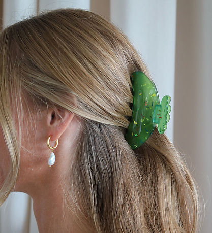 By Stær Hair clip - Asta - 10x5 cm - Green Glitter