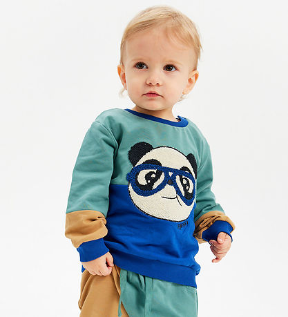 The New Siblings Sweatshirt - TnsIago - Monaco Blue w. Panda