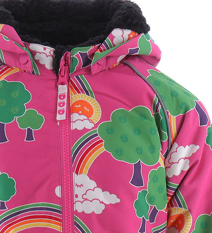 Smfolk Winter Coat - Pink w. Rainbow landscape