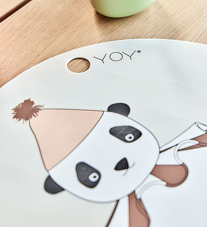 OYOY Diskamotta - Sílikon - Panda Pompom - Offwhite