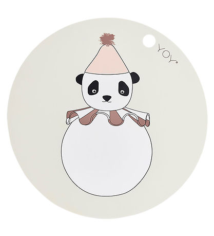 OYOY Diskamotta - Sílikon - Panda Pompom - Offwhite