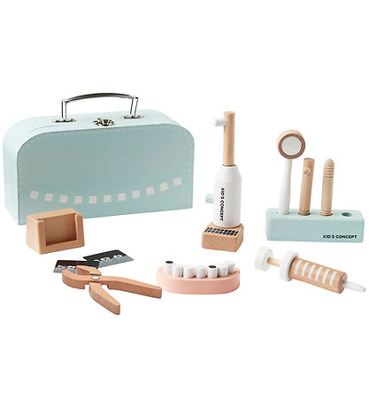 Kids Concept Dentiste Set - Bois - Dentiste Set av. Valise en Carton