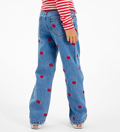 The New Jeans - TnLips - Medium+ Blue/Red w. Lips