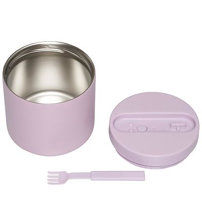 Design Letters Lunchbox w. Fork - Thermal - Large - Lavender
